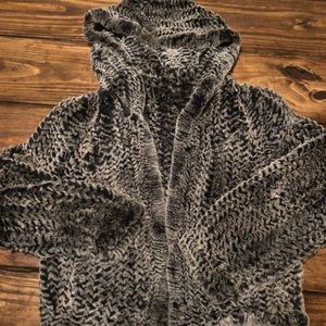 Real Fur Coat with Hoodie